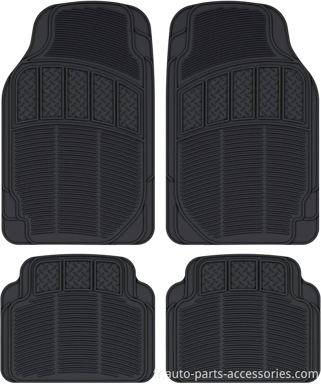 Classic Rubber Car Floor Floor Duty Ridges & Diamond Diamond Grid Hallepad Performance Diners for Auto Sedan Truck Van Van